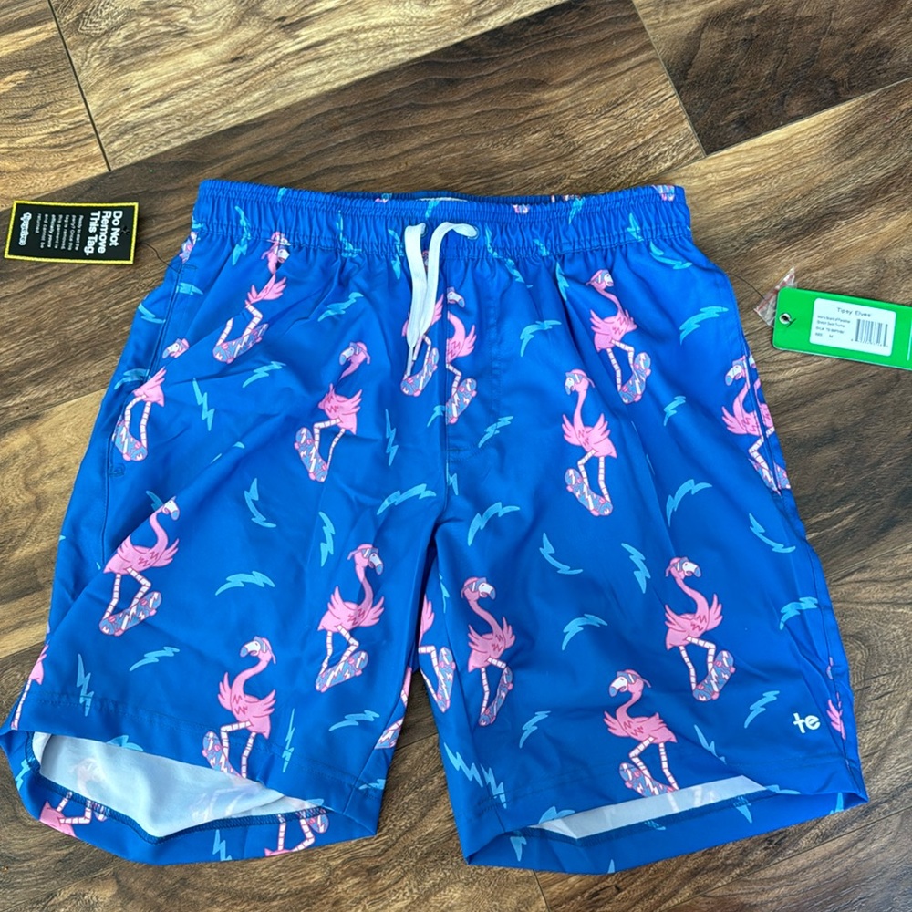 Tipsy Elves Flamingo Swim Trunks